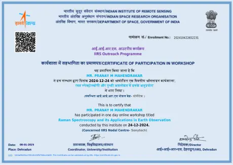 MR. PRANAY M MAHENDRAKAR