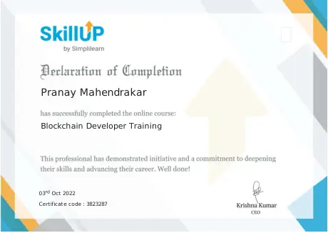 Blockchain Developer Training