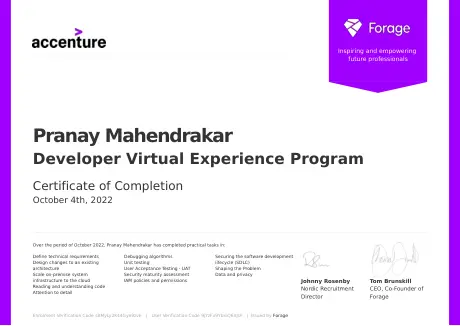 Developer Virtual Experience Program