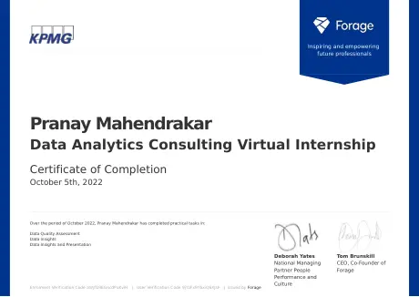 Data Analytics Consulting Virtual Internship