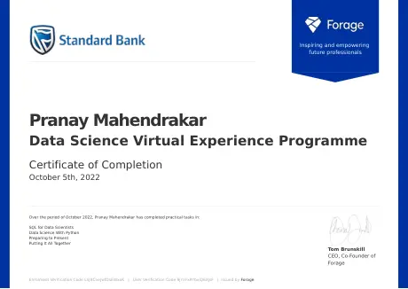 Data Science Virtual Experience Programme