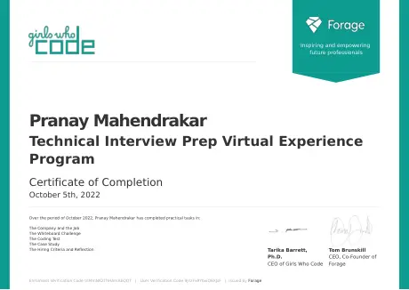 Technical Interview Prep Virtual Experience