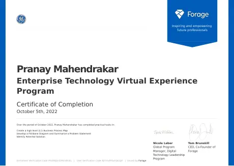 Enterprise Technology Virtual Experience
