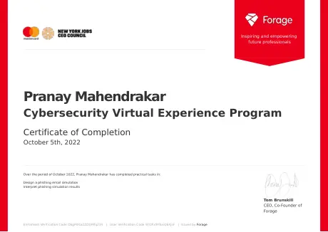 Cybersecurity Virtual Experience Program