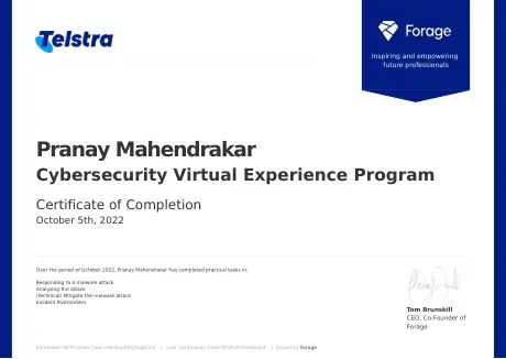 Cybersecurity Virtual Experience Program