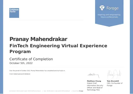 FinTech Engineering Virtual Experience