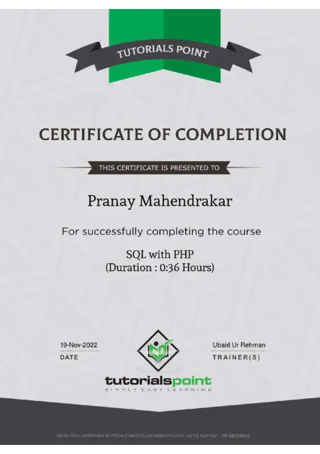 Certificate 196