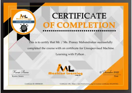 Certificate 209