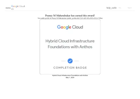 Hybrid Cloud Infrastructure Foundations with Anthos